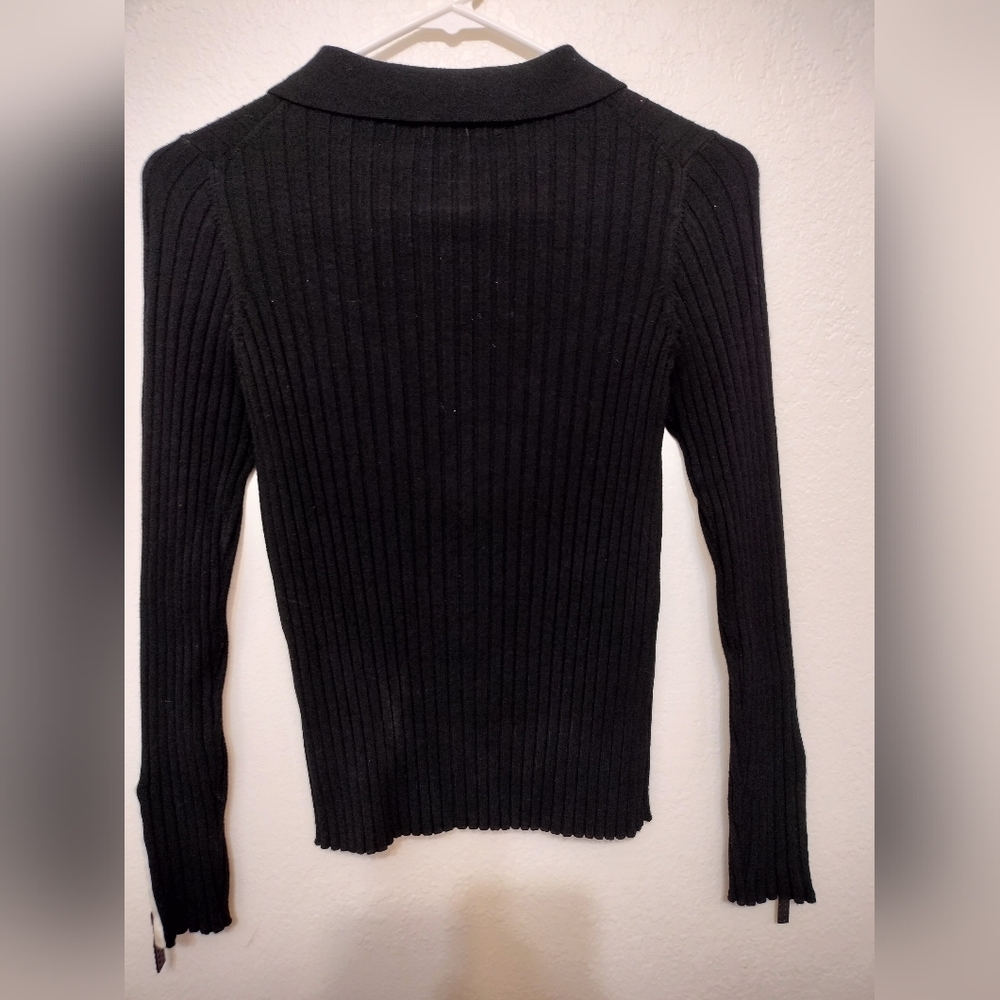 2pcs Belldini Black Ribbed Knit Rhinestone Long Sleeve - Picture 11 of 12